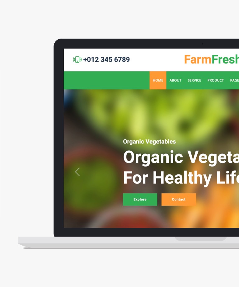 FarmFresh - Free Bootstrap Organic Food Template