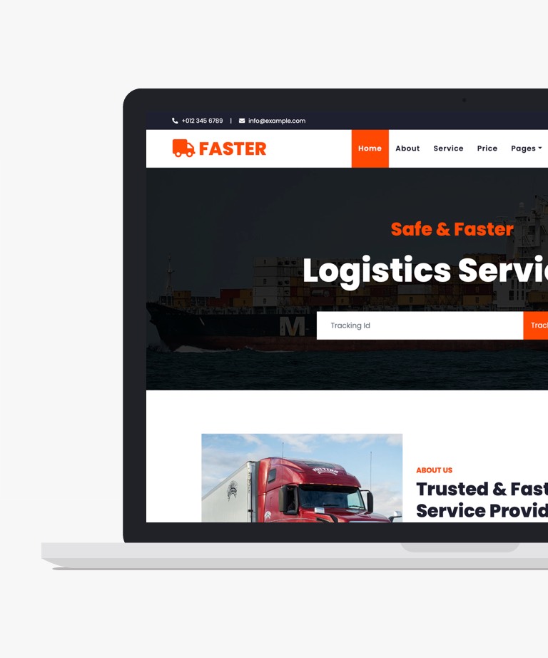 Faster - Free Bootstrap Logistics Template