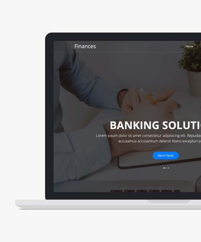 Finances - Free One-Pager Website Template