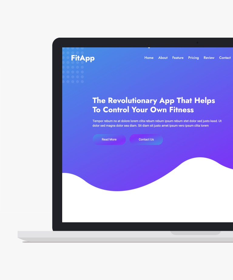 FitApp - Free One Pager Website Template