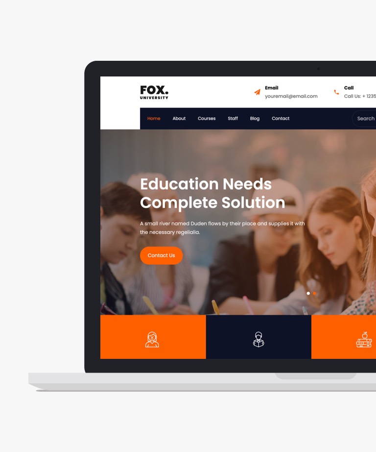 Fox - Free Bootstrap Education Website Template