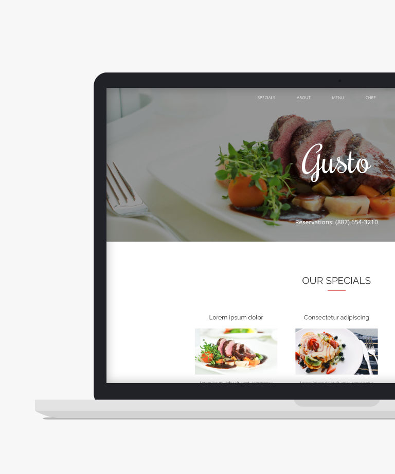 Gusto - Free Bootstrap One Page Restaurant HTML template