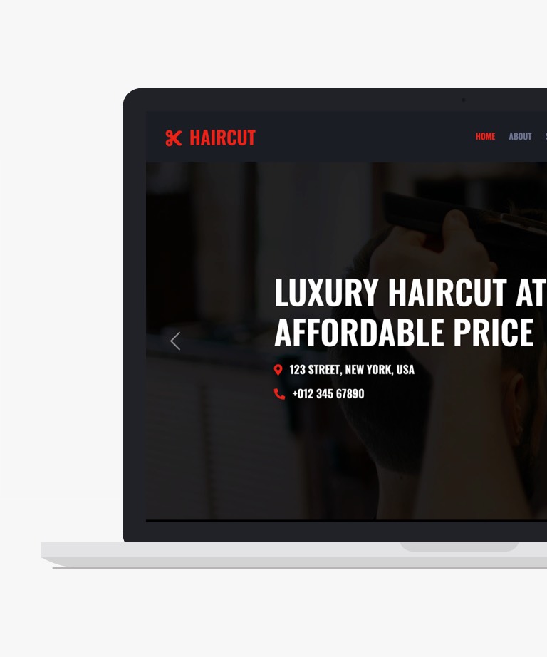 HairCut - Free Bootstrap Hair Salon Website Template