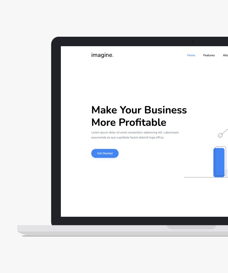 Imagine - Free One Pager Website Template