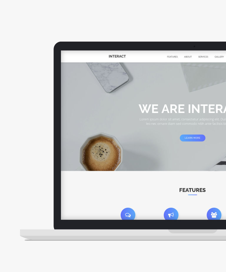 Interact Free responsive HTML5 Bootstrap Business template