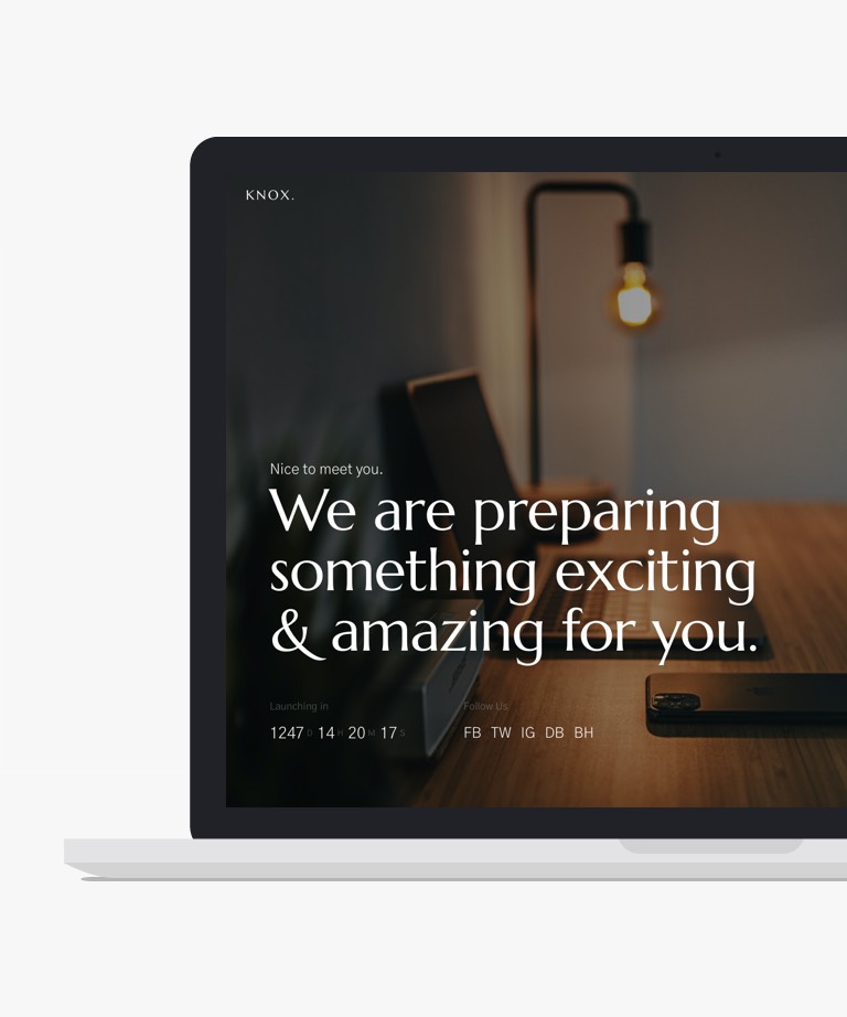 Knox - Free Coming Soon HTML template