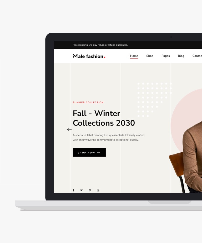 MaleFashion - Free Bootstrap Ecommerce Website Template