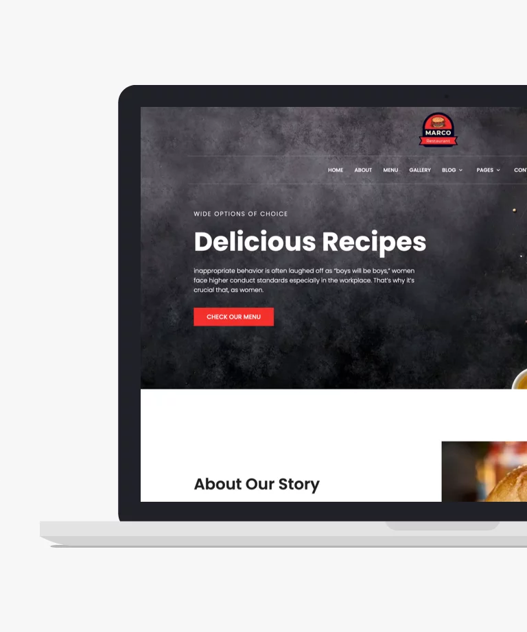 Marco Restaurant - Free Bootstrap Restaurant Website Template
