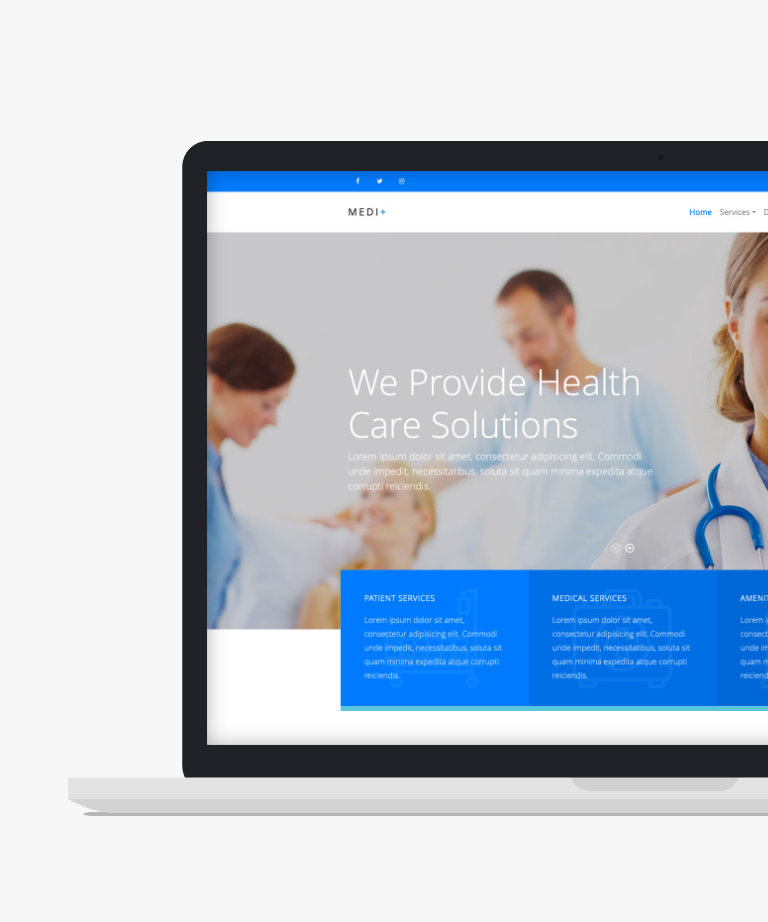 Mediplus Free responsive HTML5 Bootstrap Medical template
