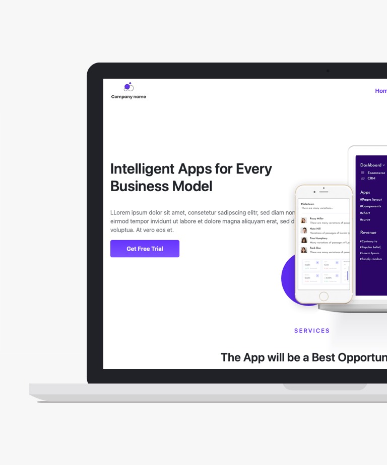 Mobile App Landing Page - Free Bootstrap HTML template