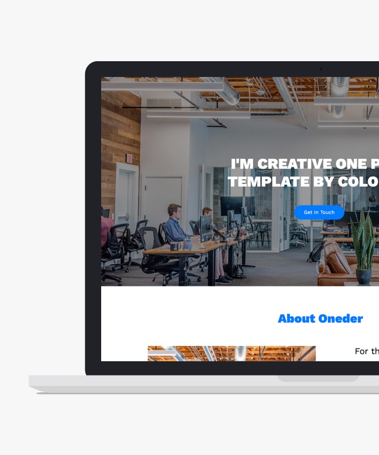 Oneder - Free One Pager Website Template