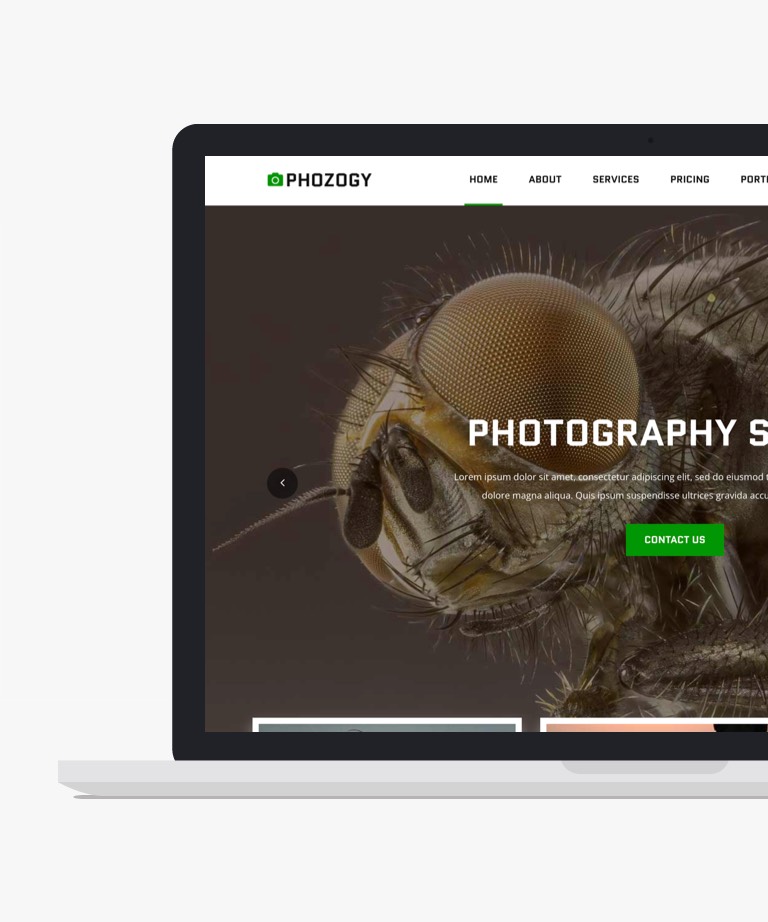 Phozogy - Free Bootstrap Photography Website Template