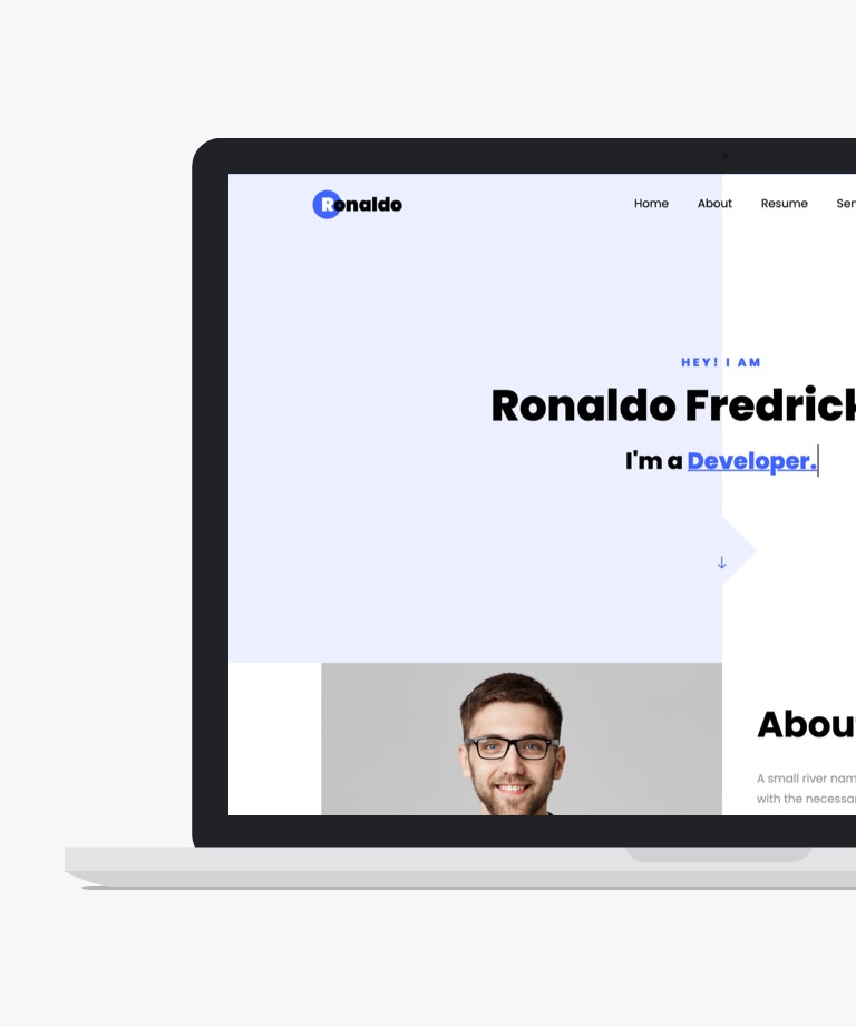 Ronaldo - Free Resume HTML Template