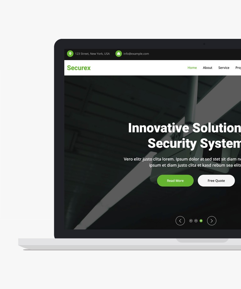 Securex - Free Bootstrap Security Service template
