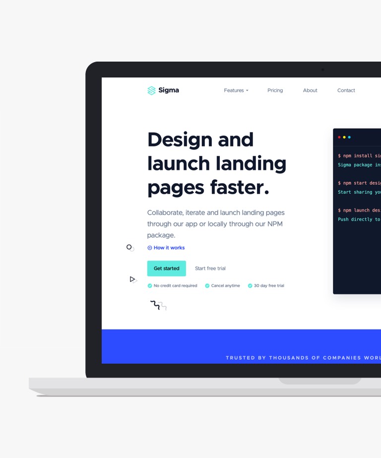 Sigma - Free Clean Bootstrap HTML Website Template