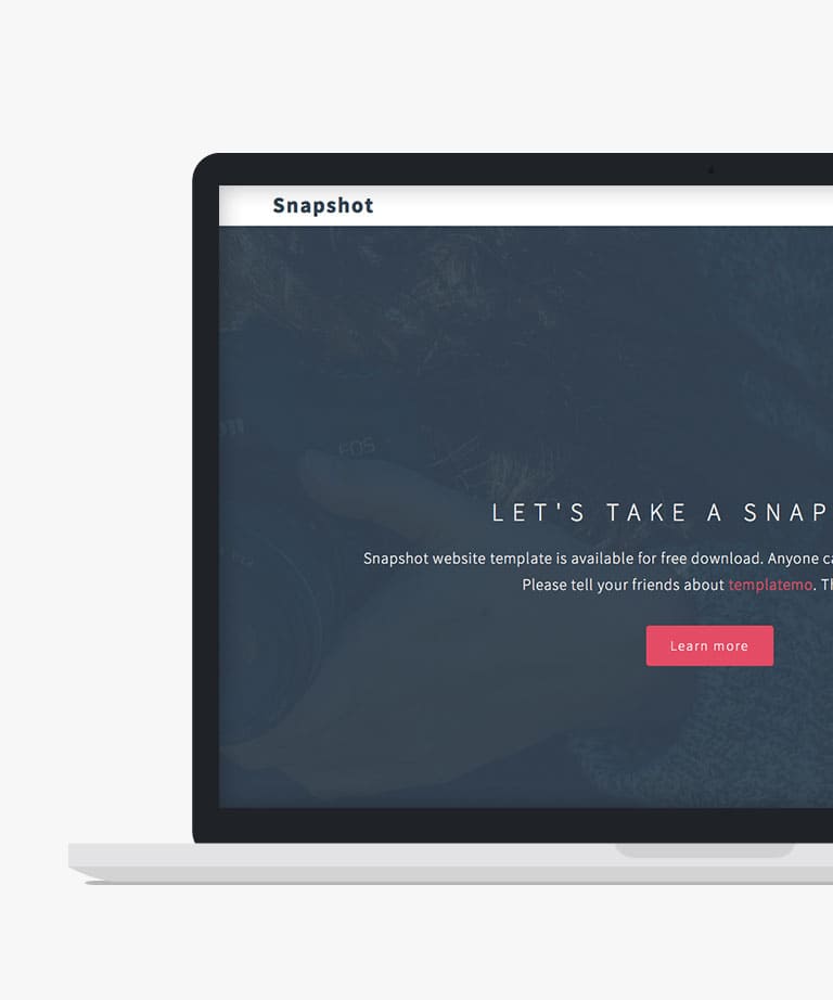 Snapshot - Free responsive HTML5 Bootstrap Landing page template