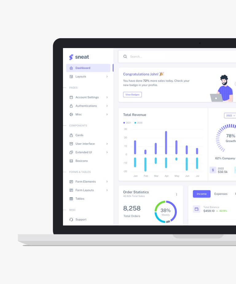 Sneat - Free Bootstrap HTML Dashboard Template