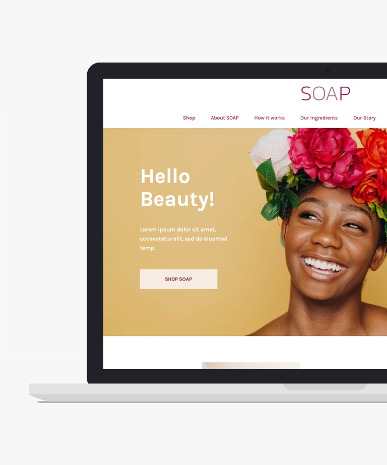 Soap - Free One Pager HTML template