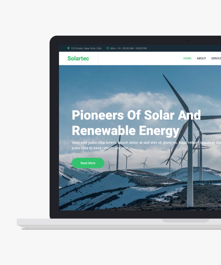Solartec - Free Bootstrap HTML CSS Website Template