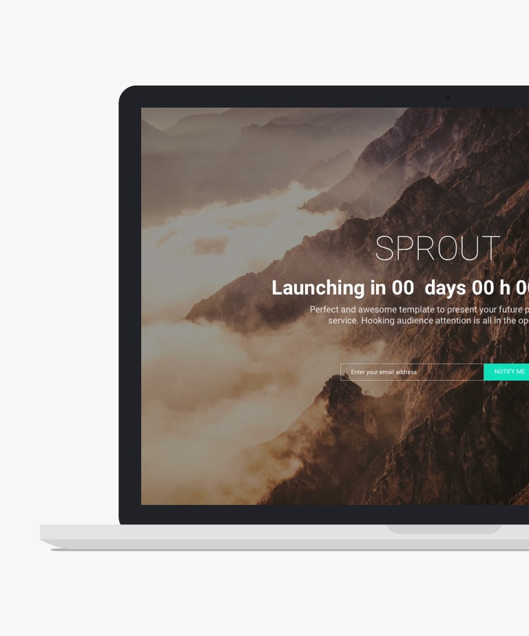 Sprout - Free Bootstrap Coming Soon HTML template