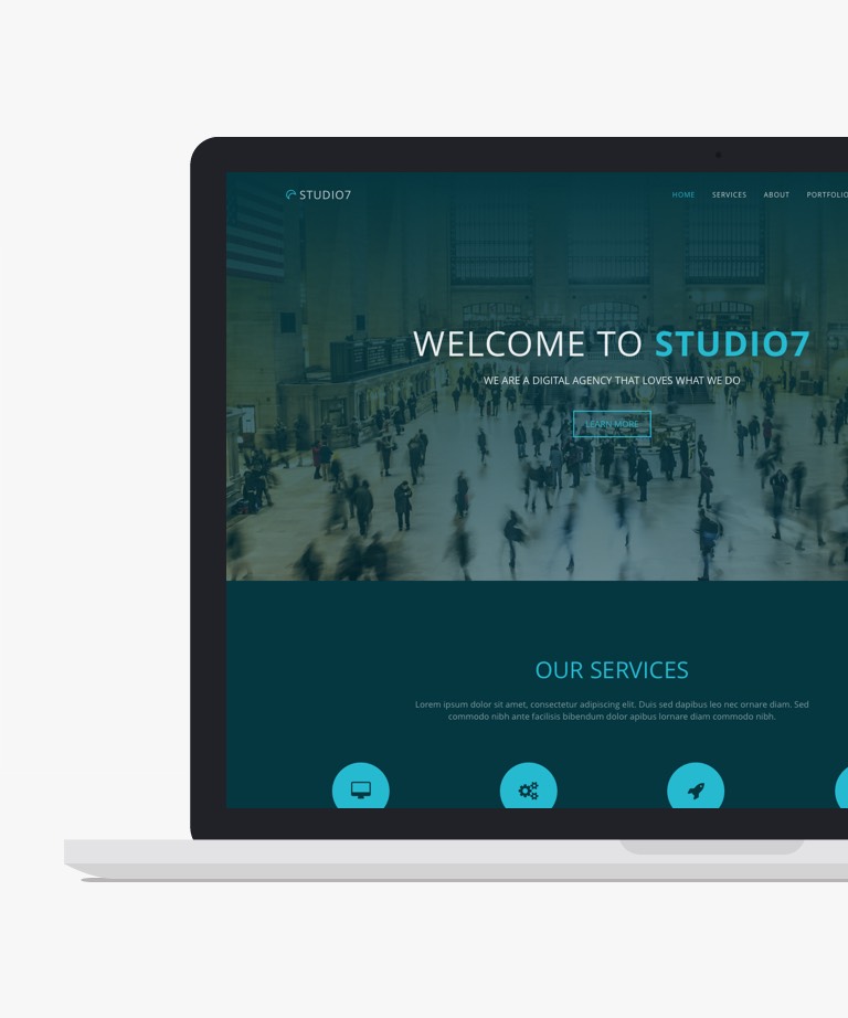 Studio7 - Free Bootstrap Personal Portfolio Website template