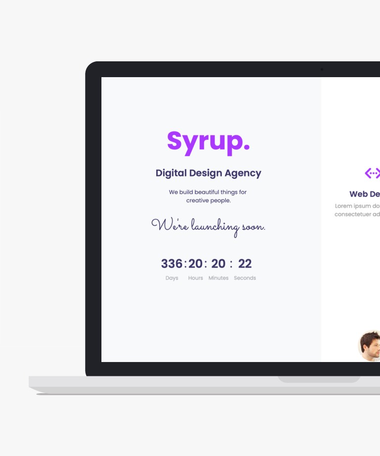 Syrup - Free Coming Soon HTML Template