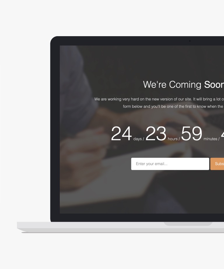 Uizer - Free Bootstrap Coming Soon HTML template