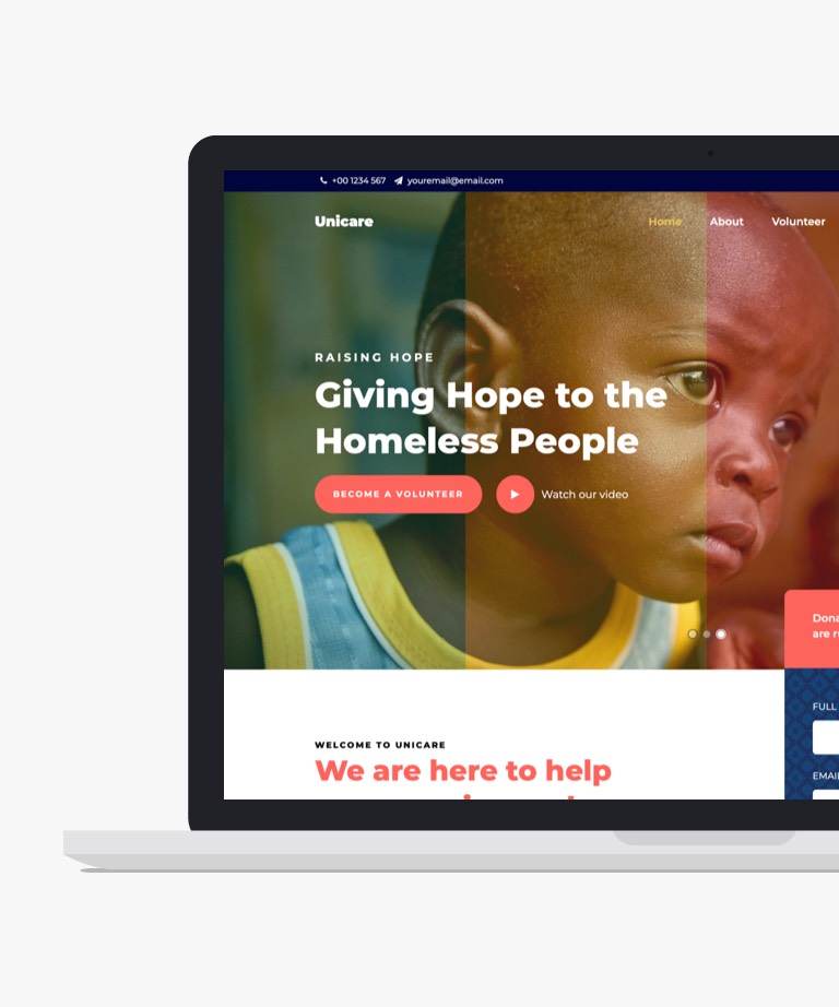 Unicare - Free Bootstrap Charity Website Template