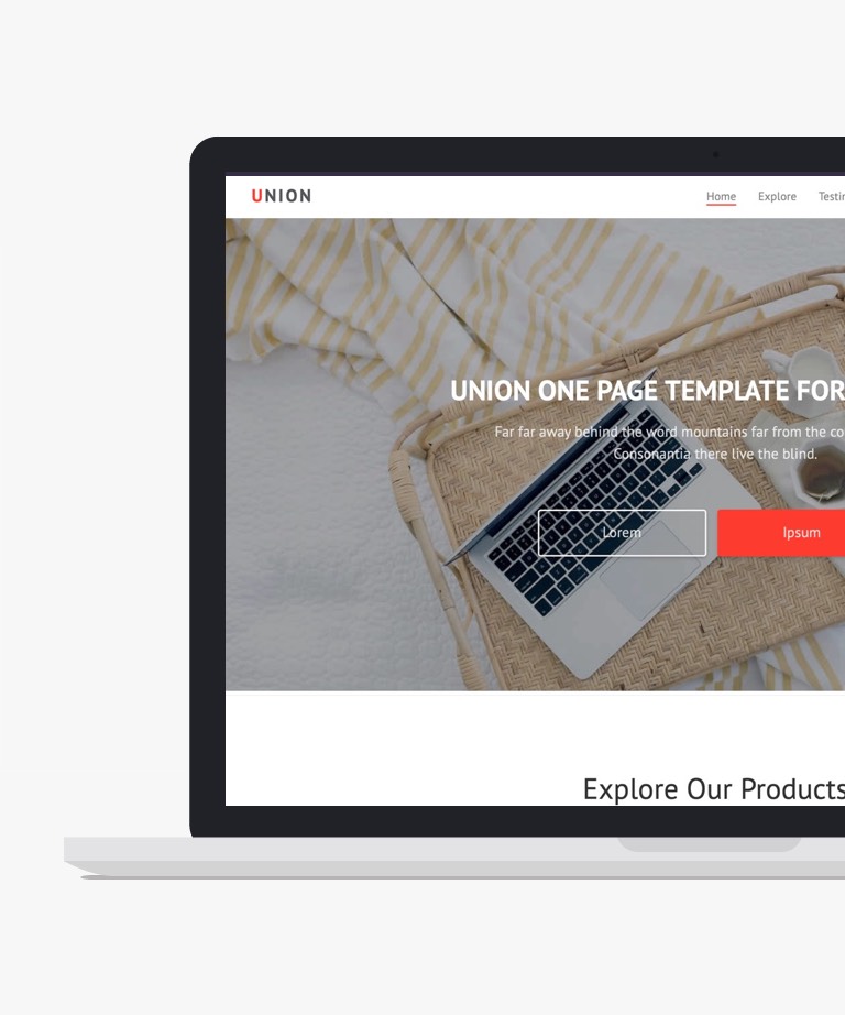 Union Free Bootstrap HTML landing page template