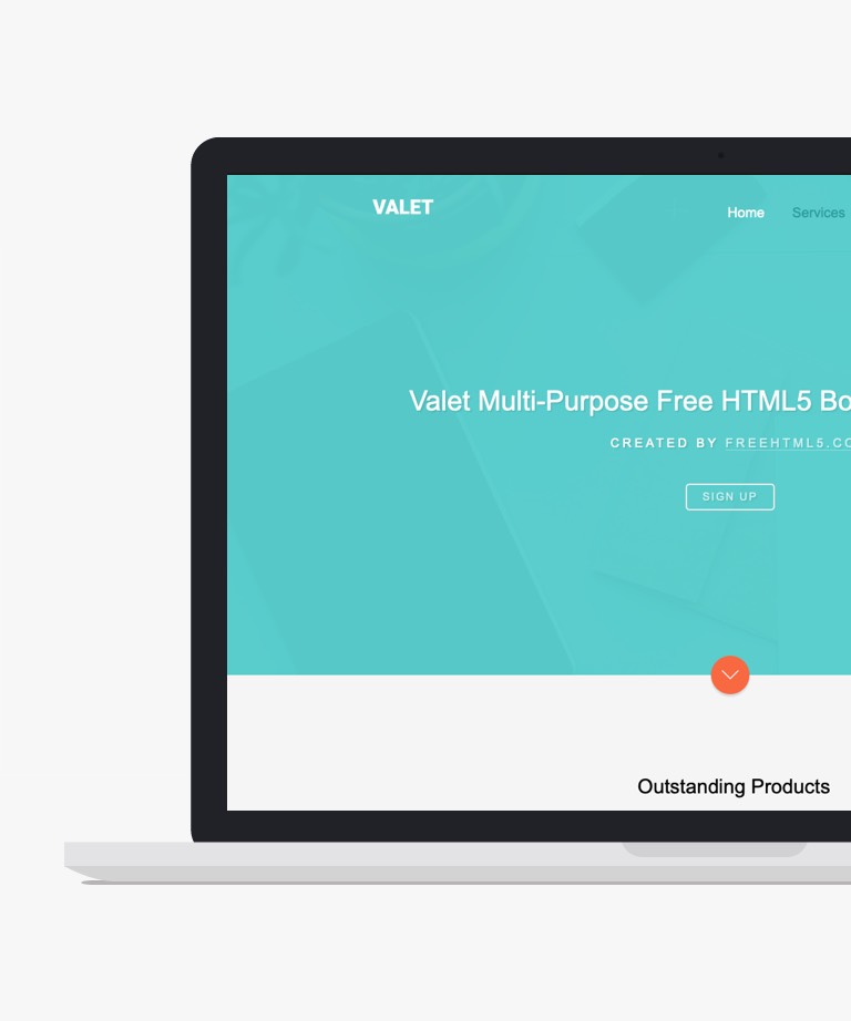 Valet - Free Bootstrap HTML template