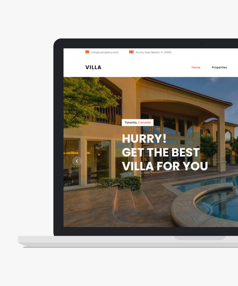 Villa Agency - Free Bootstrap Property listing Website Template