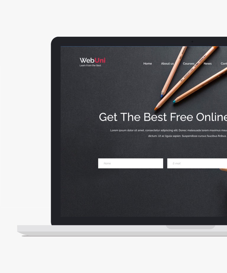 Webuni - Free Bootstrap Online Course Website Template
