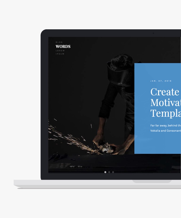 Words - Free Clean Bootstrap HTML Website Template