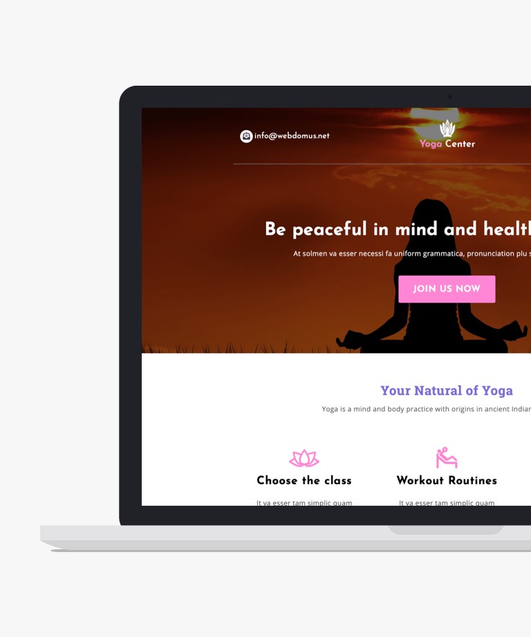 Yoga Center - Free Bootstrap Landing Page Template