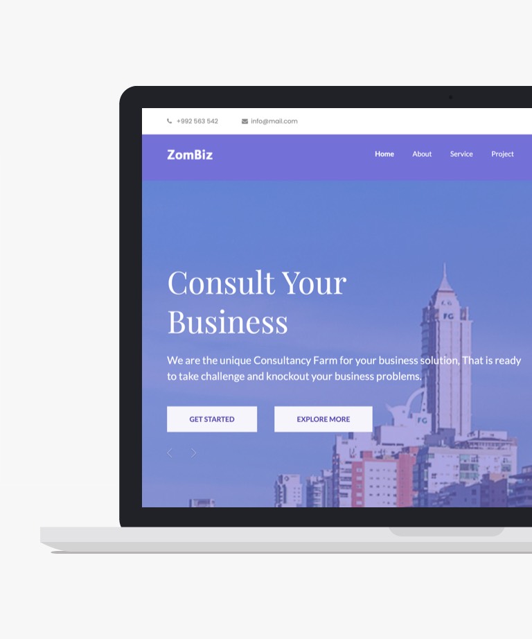 ZomBiz - Free Bootstrap Business Template